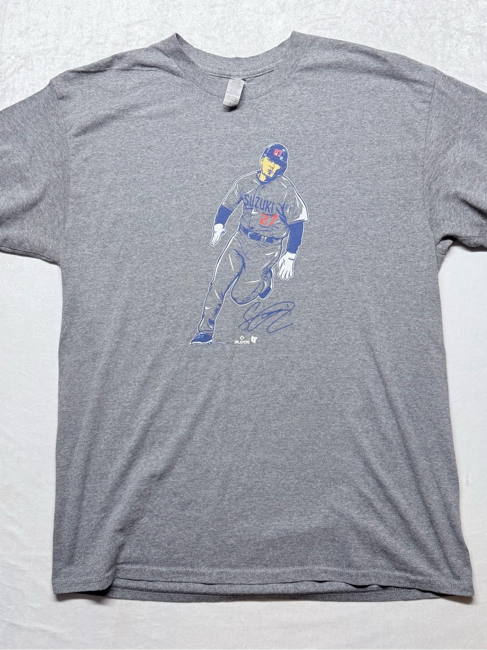 Seiya Suzuki Chicago cubs Gray Graphic Men's T-Shirt - Athletic Player Print